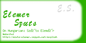 elemer szuts business card